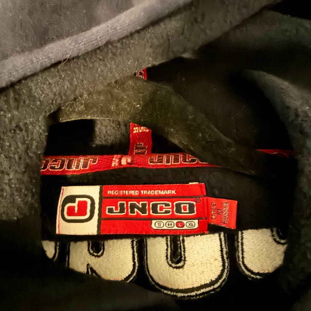 JNCO Black Hoodie with Orange UNCO USA Logo - Picture 2 of 2